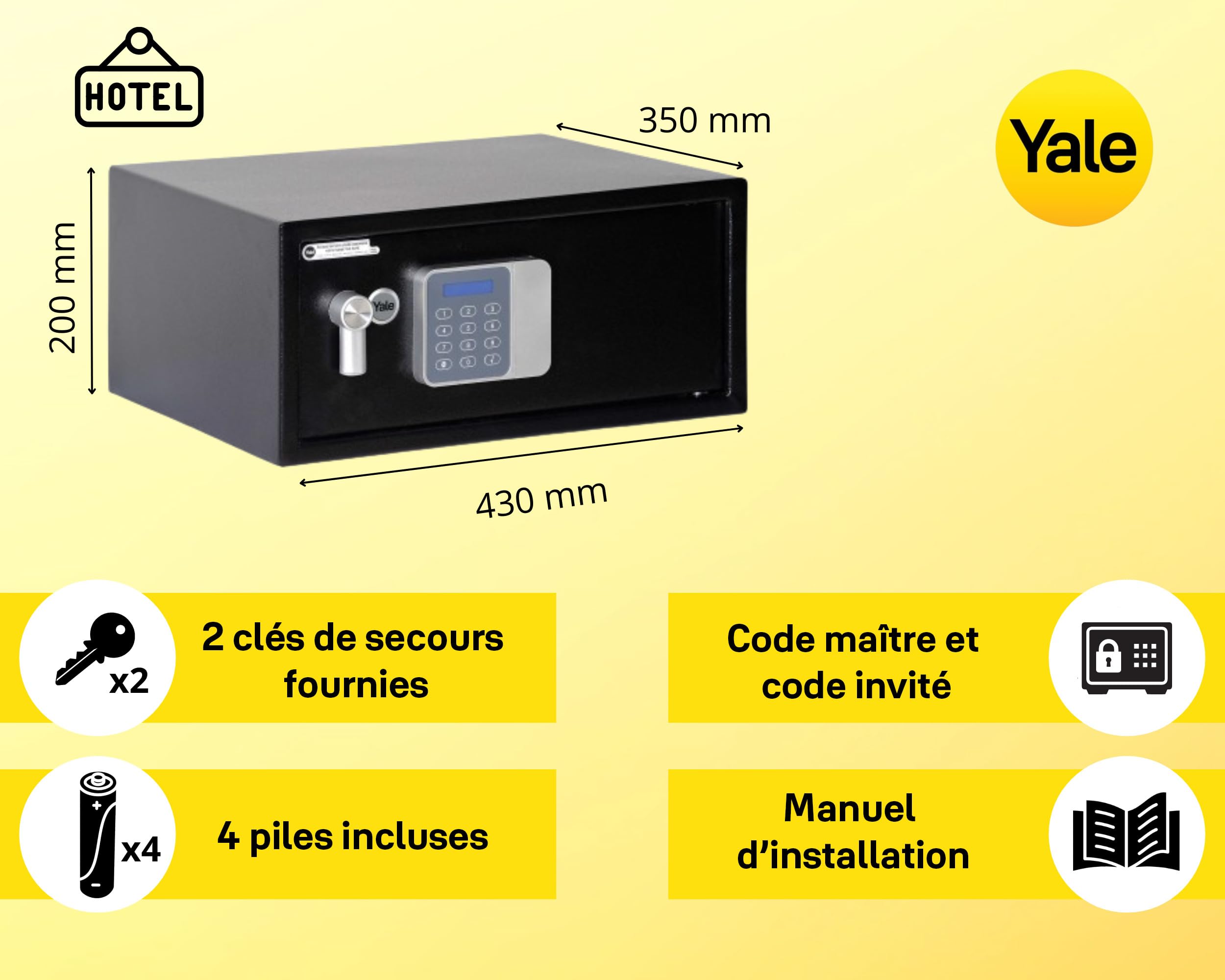 yale-ylg-200-db2-coffre-fort-lectronique-h-tel-large-24l-20x43x35cm image 3