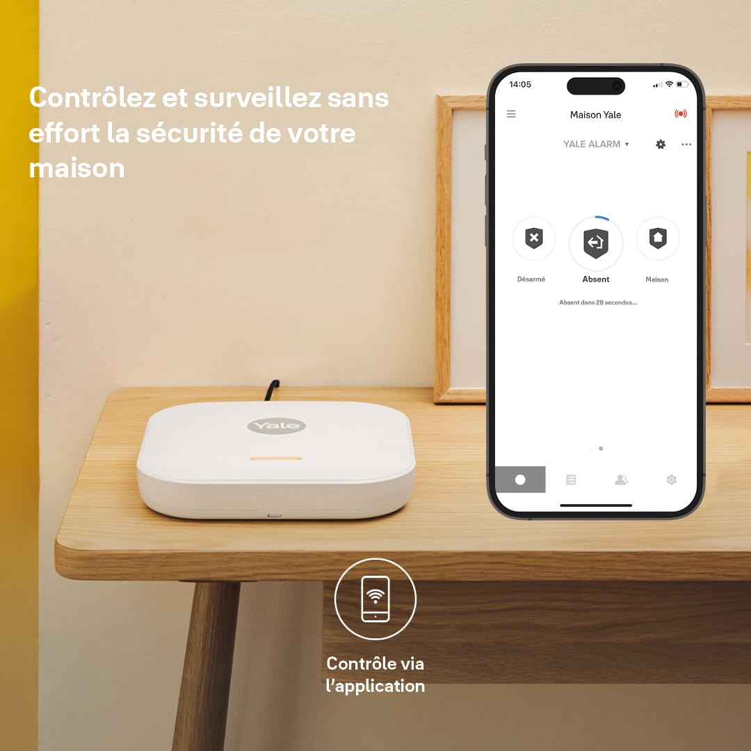 yale-kit-alarme-maison-sans-fil-connect-e-centrale-d-tecteur-mouvement-d-tecteur image 2