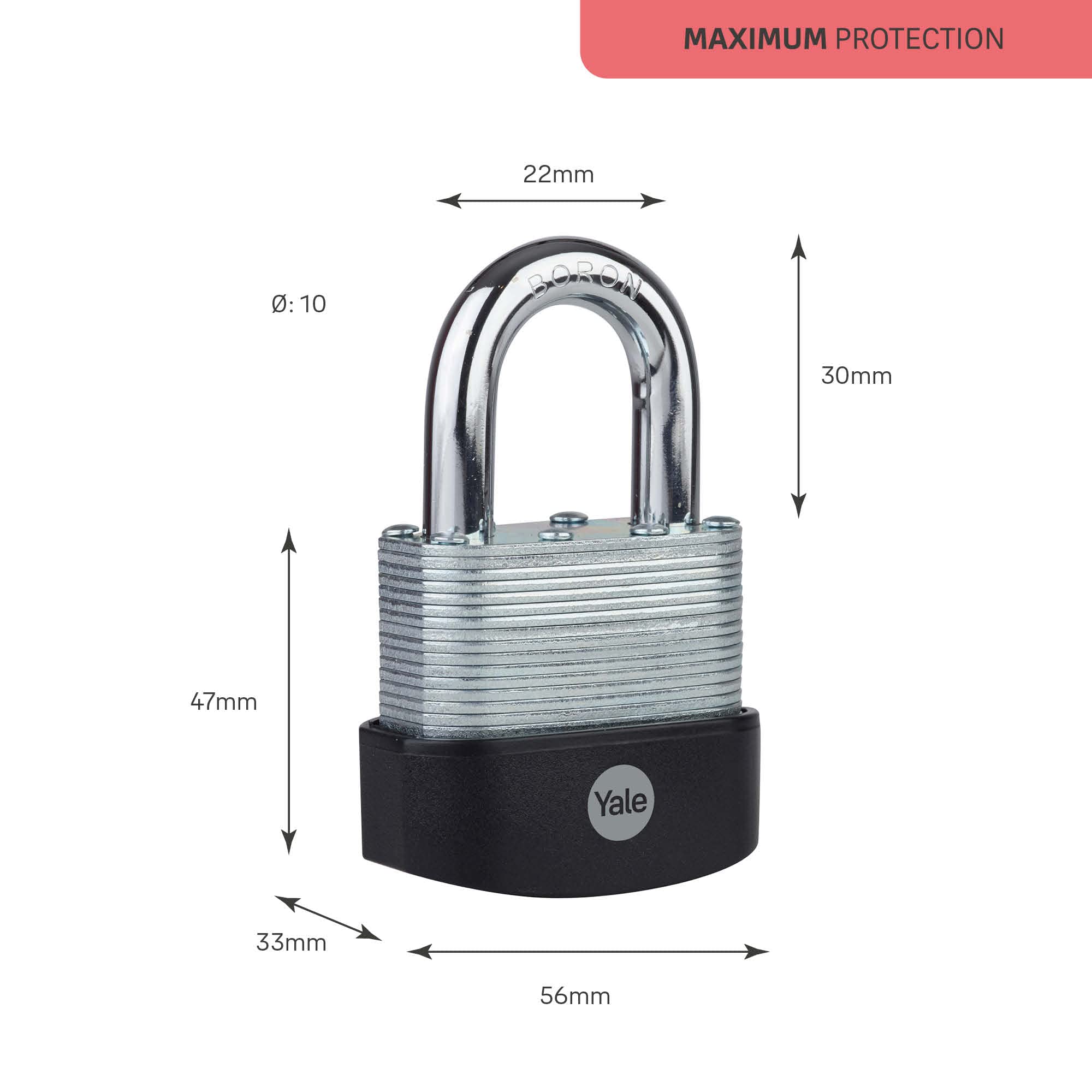 yale-y227b-45-122-1-cadenas-acier-lamin-56-47-mm-anse-bore-10-mm-3-cl-s-en-12320 image 3
