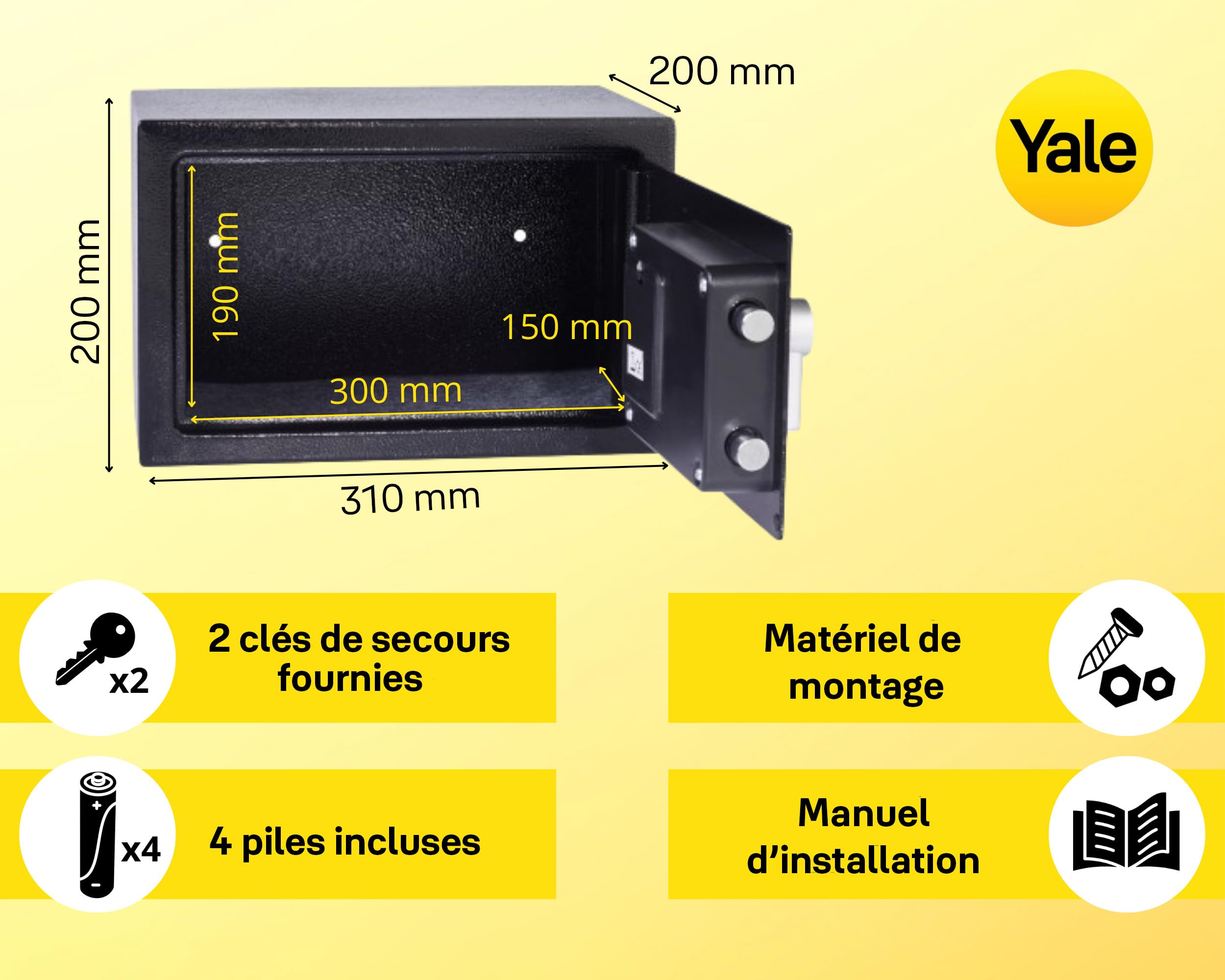 yale-ysv-200-db2-coffre-fort-lectronique-small-8-6l-20x31x20cm image 3