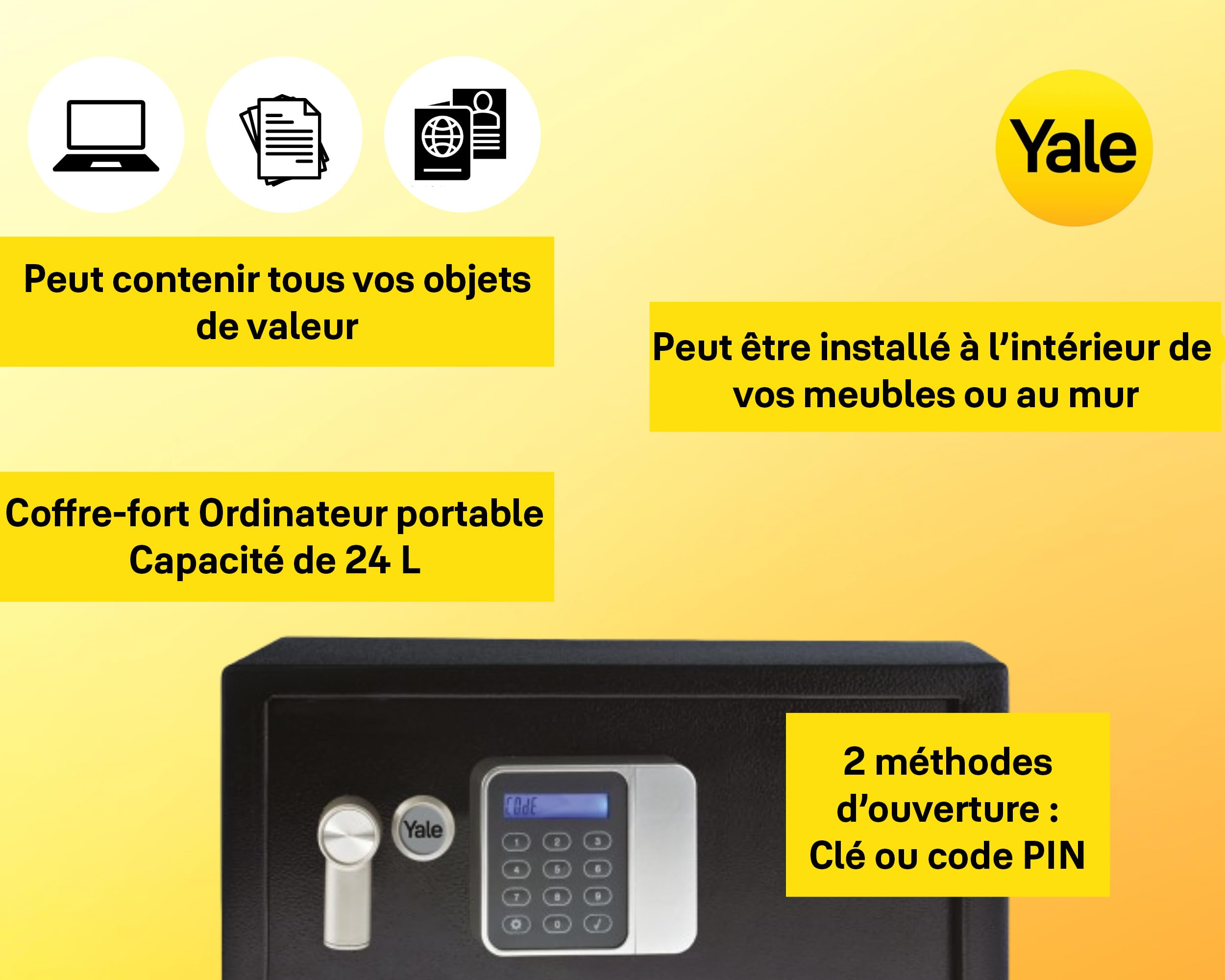 yale-ylg-200-db2-coffre-fort-lectronique-h-tel-large-24l-20x43x35cm image 4