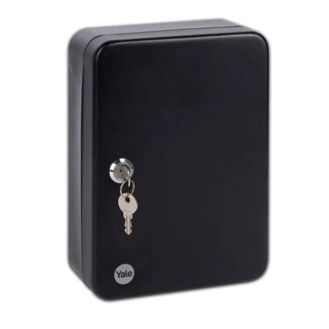 yale-ykb-200-bb2-coffre-cl-s-mural-20-cl-s-serrure-cl-2-cl-s-m-tal-noir image 1