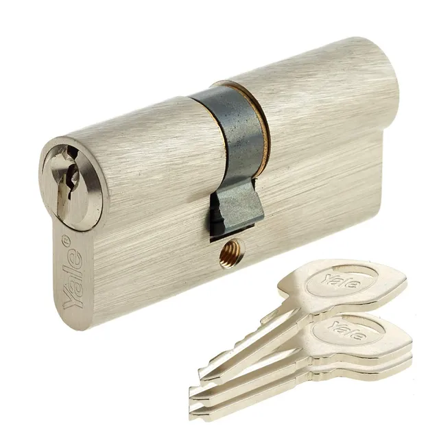 yale-yc500-cylindre-de-serrure-europ-en-40-x-40-mm-5-goupilles-3-cl-s-nickel image 1