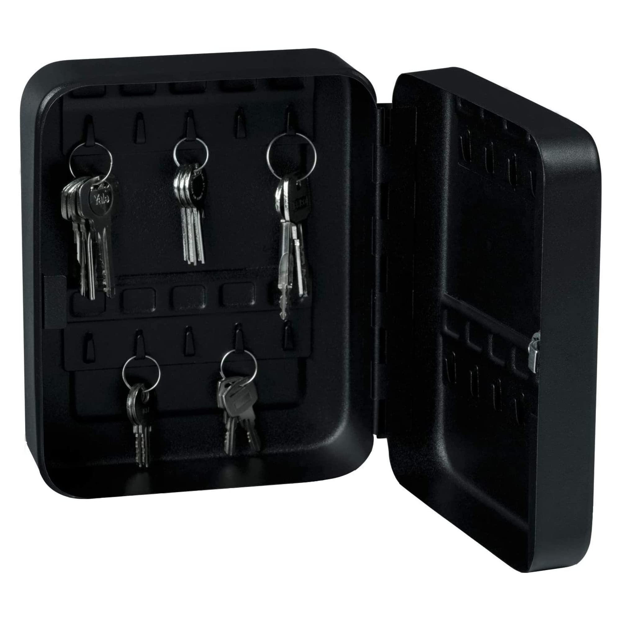 yale-ykb-200-bb2-coffre-cl-s-mural-20-cl-s-serrure-cl-2-cl-s-m-tal-noir image 3
