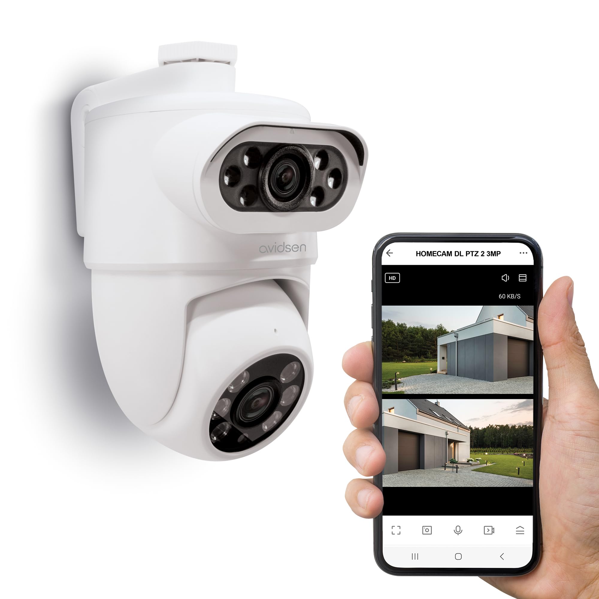 avidsen-homecam-dual-2-cam-ra-wi-fi-ext-rieure-double-2k-3mp image 2