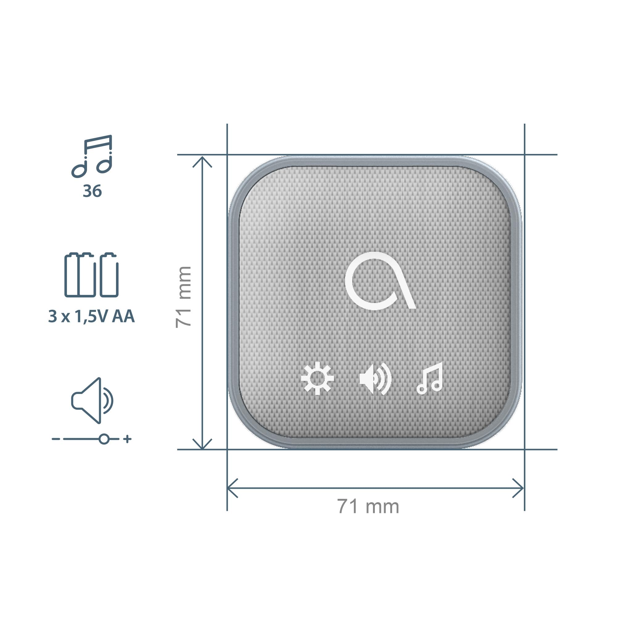 avidsen-sona-t-sonnette-kinetic-sans-pile-carillon-plug-in-ip44-150-m image 8