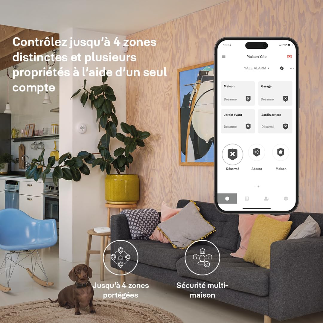 yale-kit-alarme-maison-sans-fil-connect-e-centrale-d-tecteur-mouvement-d-tecteur image 3