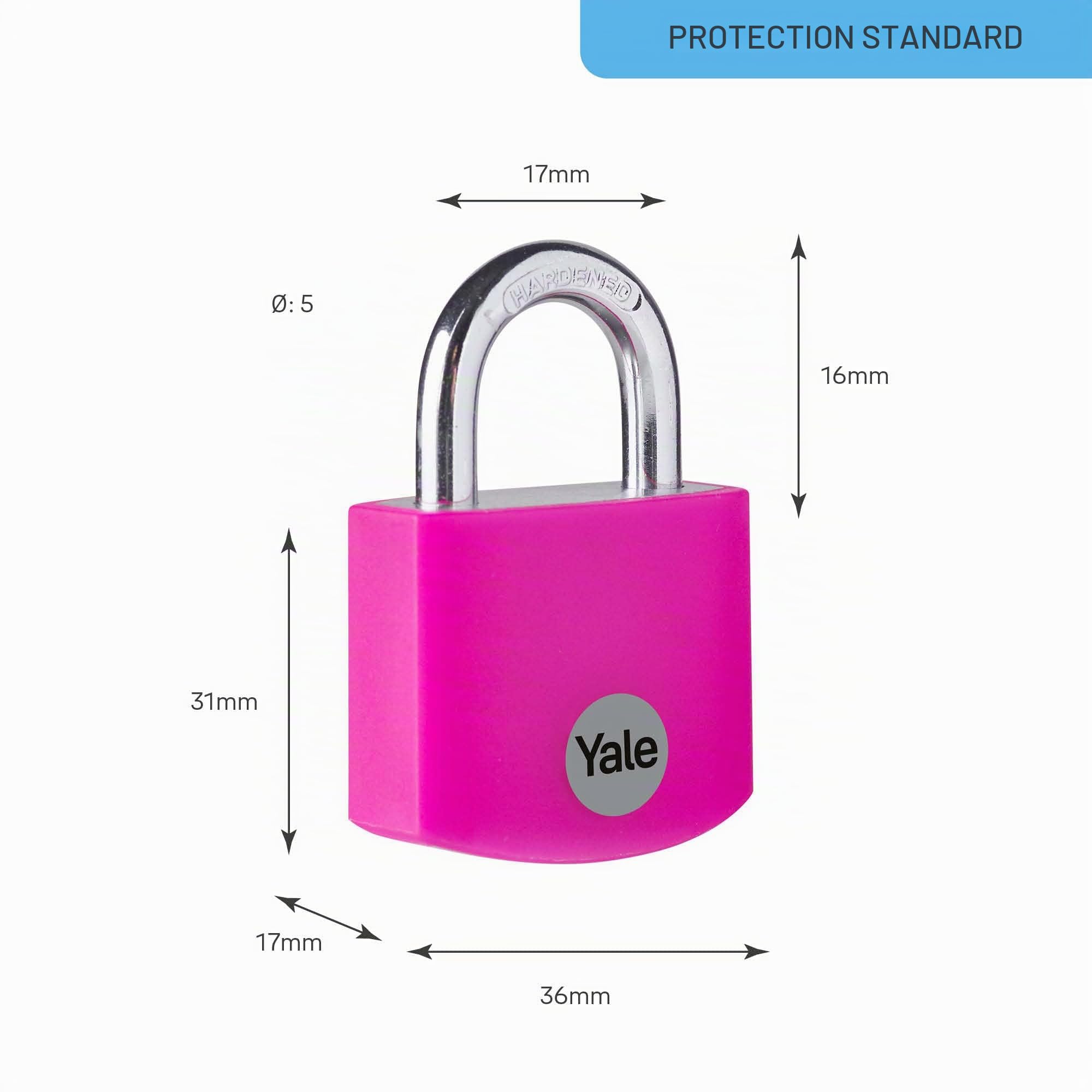 yale-ye3b-32-116-1-p-cadenas-aluminium-32-mm-rose-anse-acier-tremp image 3